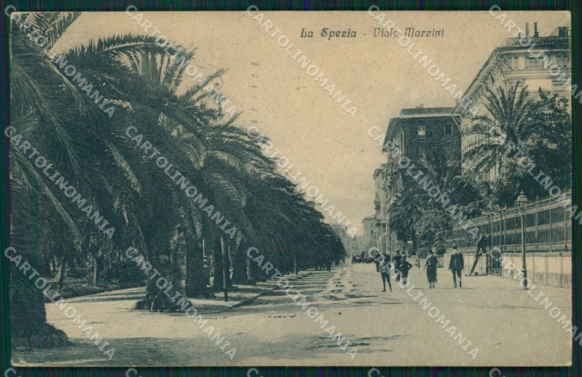 La Spezia città Viale Mazzini cartolina MT3128 – fronte