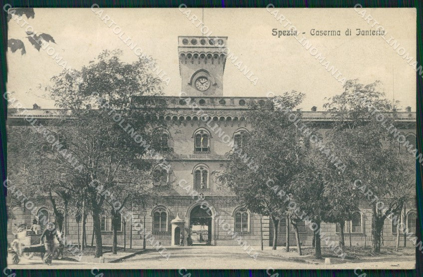 La Spezia città Caserma Fanteria cartolina MT3129 – fronte