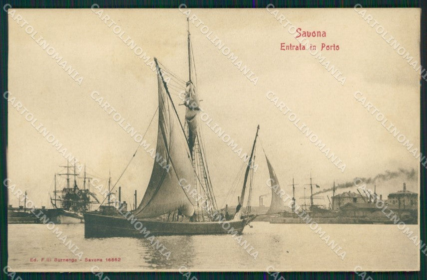 Savona città Barche SCOLLATA cartolina MT3146 – fronte