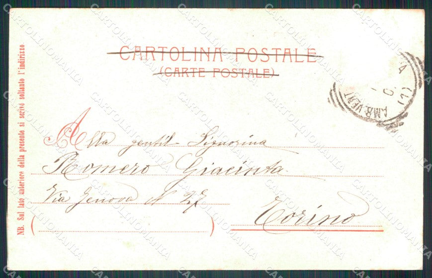 Savona Carcare Piazza Sapeto Carrozza cartolina MT3154 – retro