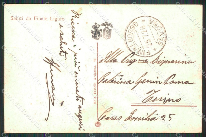 Savona Finale Ligure cartolina MT3162 – retro