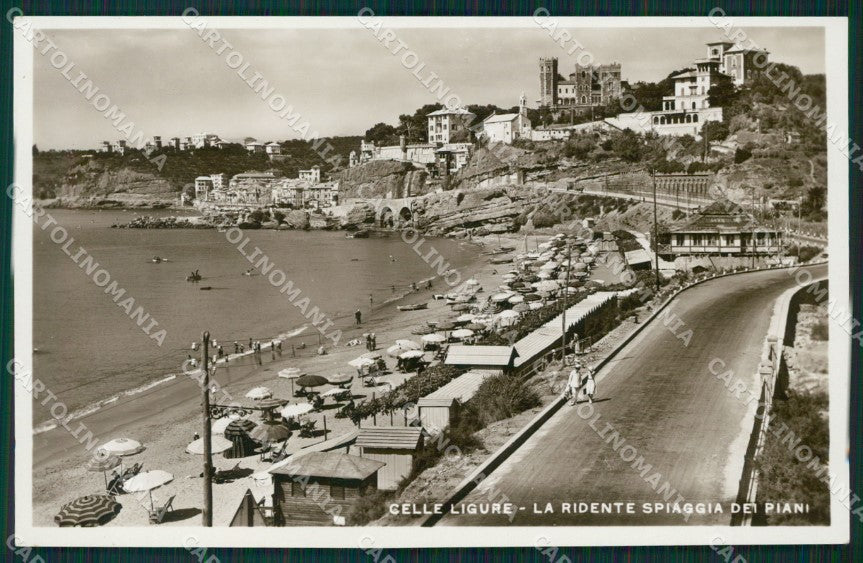 Savona Celle Ligure Spiaggia dei Piani Foto cartolina MT3171 – fronte