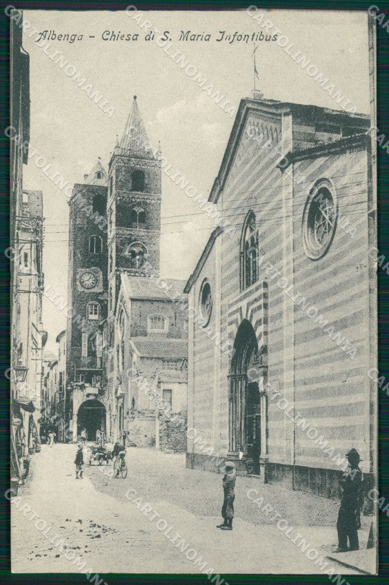 Savona Albenga Chiesa Santa Maria Infontibus cartolina MT3175 – fronte