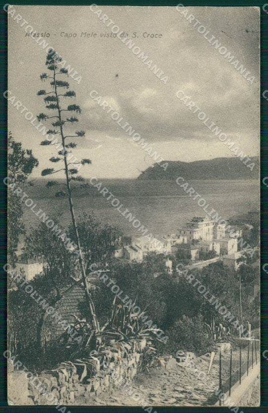 Savona Alassio Capo Mele PIEGA cartolina MT3182 – fronte