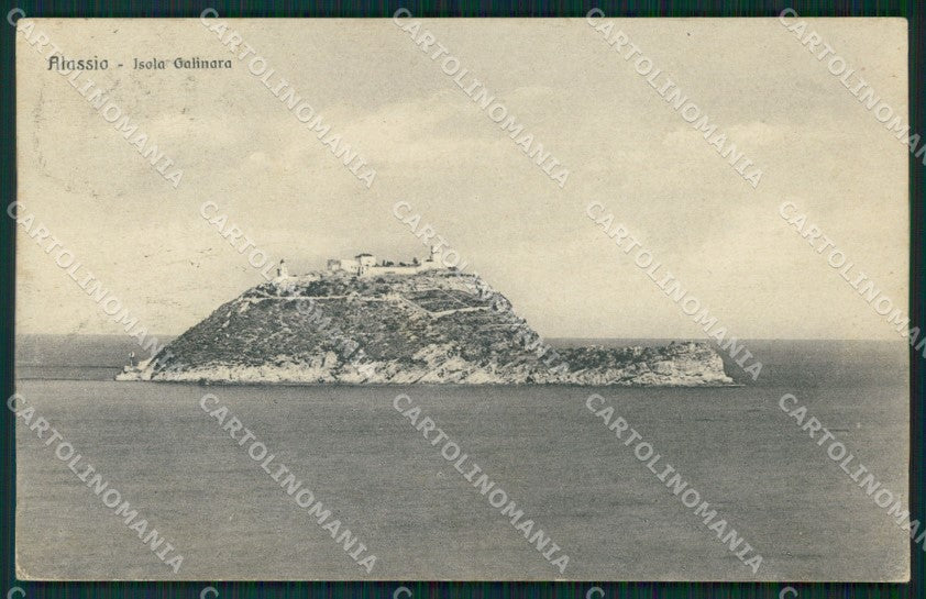 Savona Alassio Isola Gallinara cartolina MT3197 – fronte