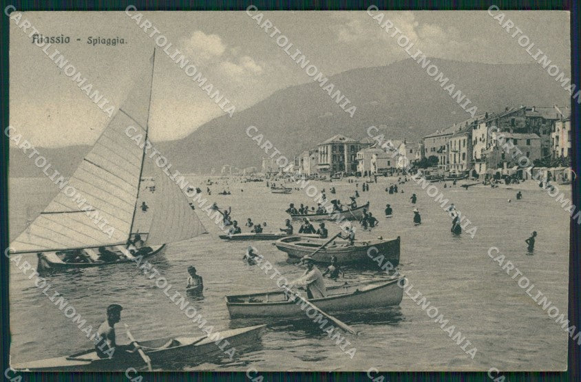 Savona Alassio Barche cartolina MT3202 – fronte