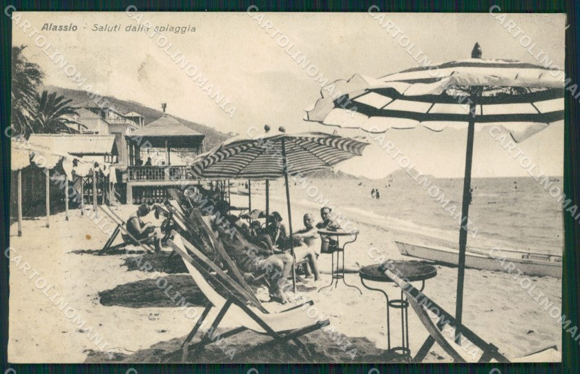 Savona Alassio PIEGA SCOLLATA cartolina MT3203 – fronte