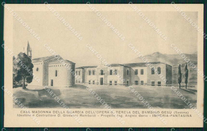 Savona Casa Madonna della Guardia dell'Opera Bambino Gesù cartolina MT3238 – fronte
