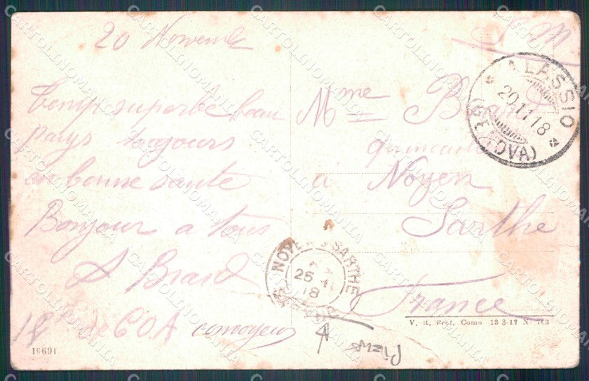 Savona Alassio Barche PIEGA cartolina MT3240 – retro