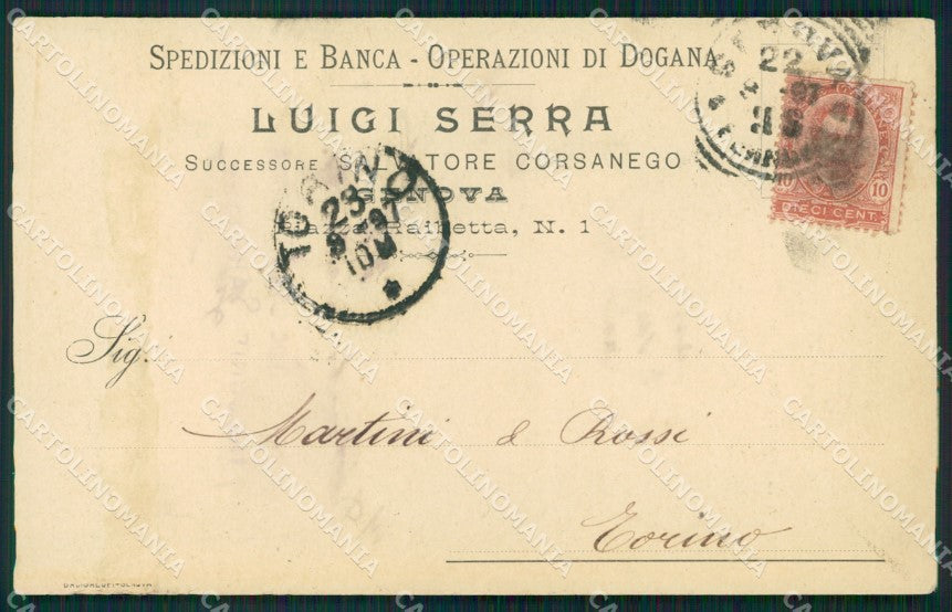 Genova città Commerciale cartolina MT3243 – fronte