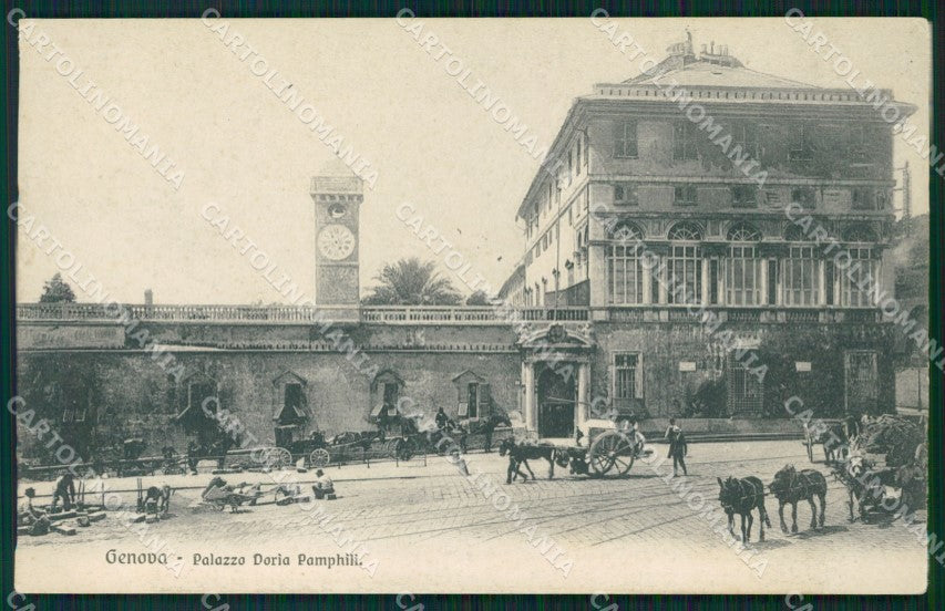 Genova città Palazzo Doria Pamphili Carrozze cartolina MT3246 – fronte
