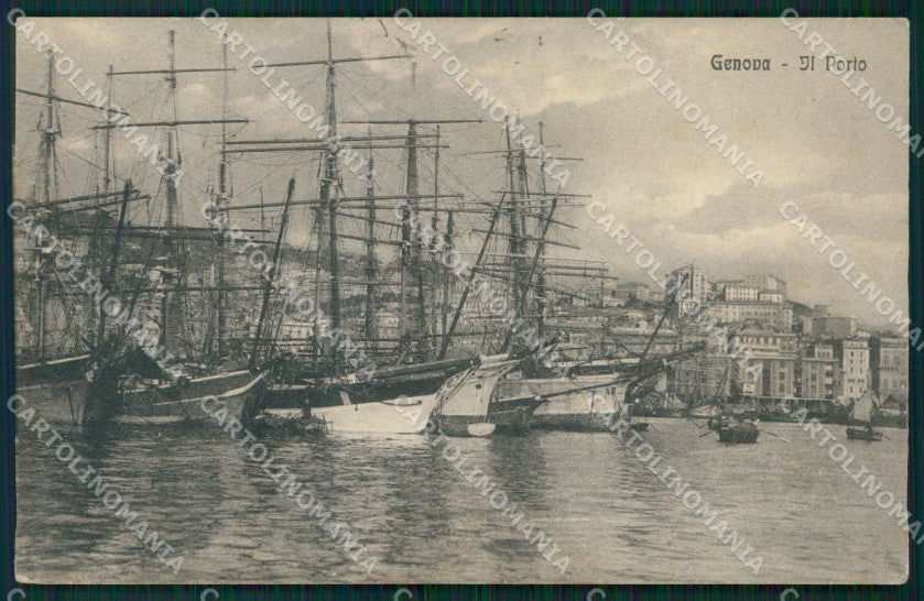 Genova città Porto Navi cartolina MT3250 – fronte