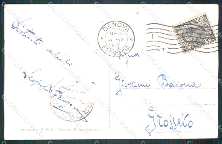 Genova città Porto Navi cartolina MT3253 – retro