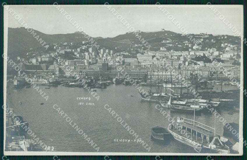 Genova città Porto Navi Neer Foto cartolina MT3259 – fronte