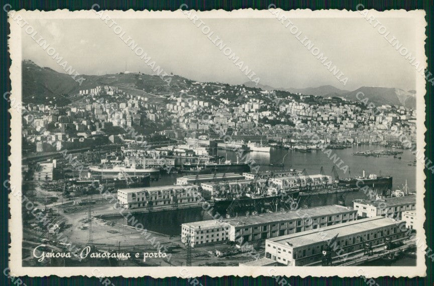 Genova città Porto Foto cartolina MT3262 – fronte