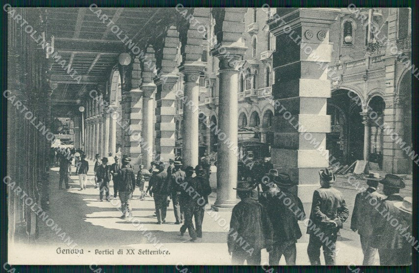 Genova città Via XX Settembre Portici cartolina MT3281 – fronte