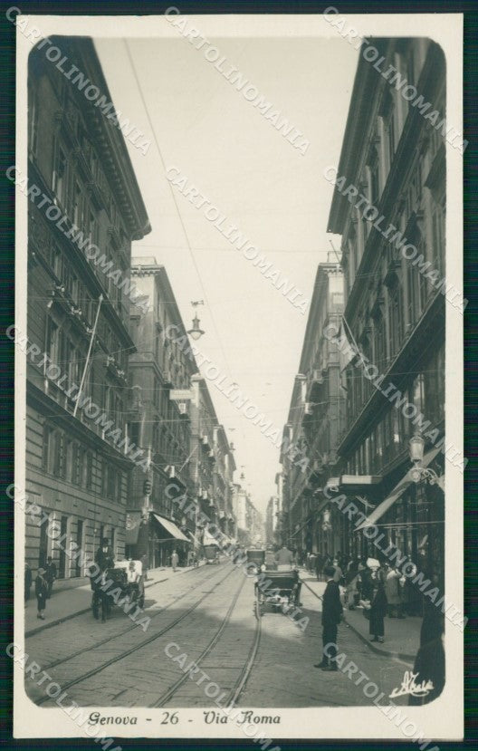 Genova città Via Roma Auto Foto cartolina MT3283 – fronte