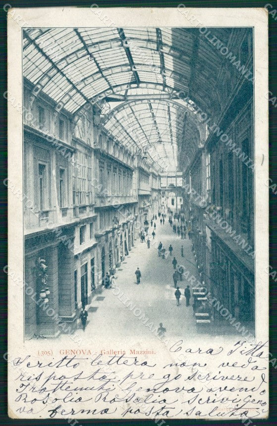 Genova città Galleria Mazzini cartolina MT3289 – fronte