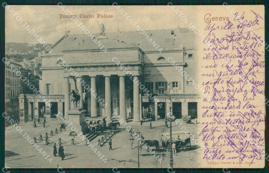Genova città Teatro Carlo Felice cartolina MT3293 – fronte