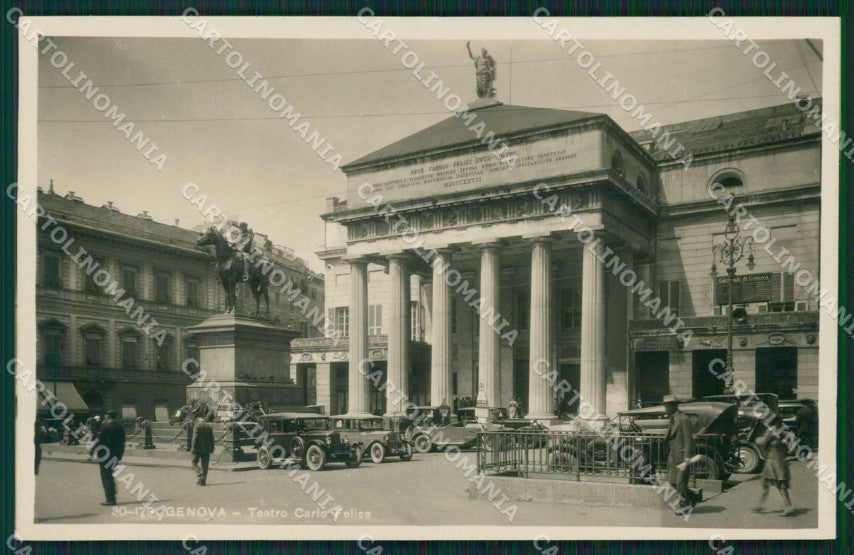 Genova città Teatro Carlo Felice Auto Foto cartolina MT3295 – fronte