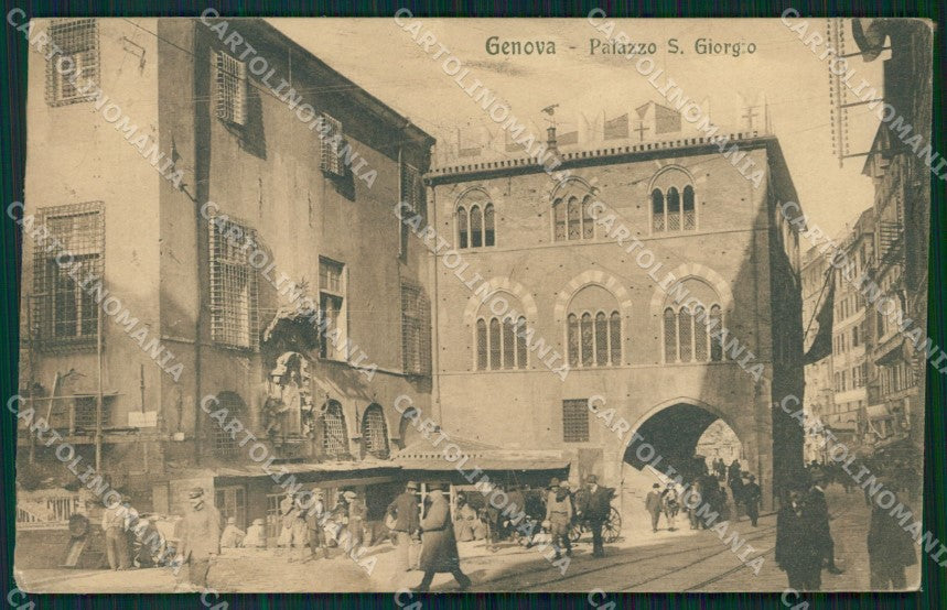 Genova città Palazzo San Giorgio SCOLLATA cartolina MT3302 – fronte