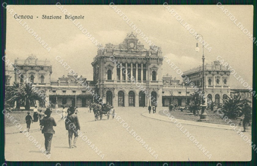 Genova città Stazione Brignole Carrozza cartolina MT3307 – fronte