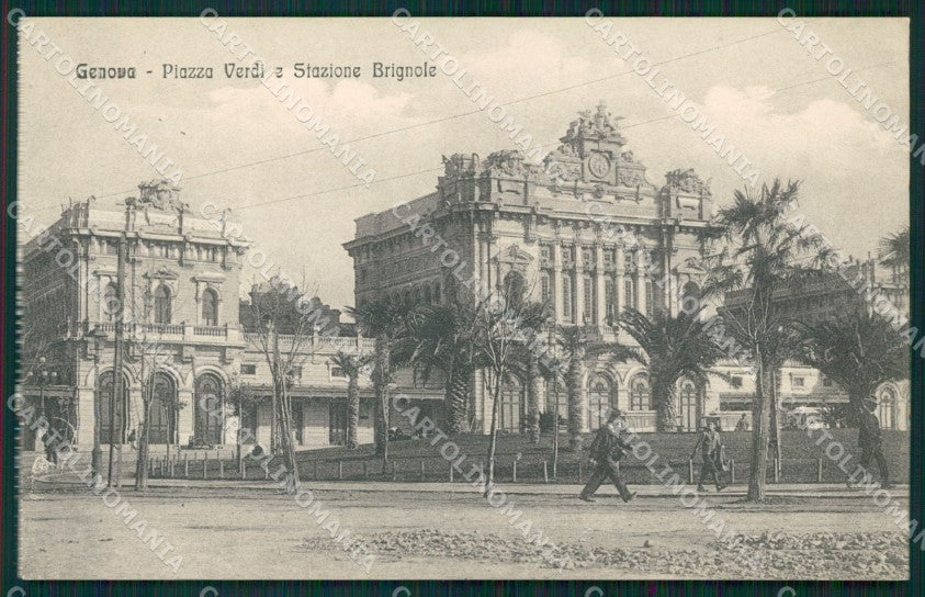 Genova città Piazza Verdi Stazione Brignole cartolina MT3310 – fronte