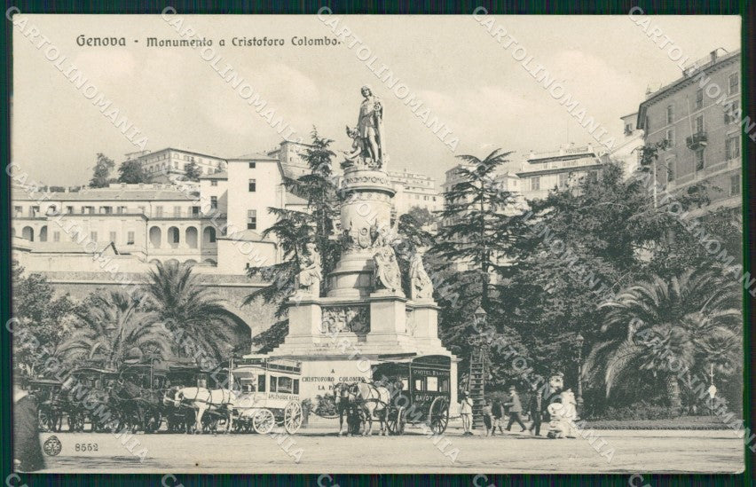 Genova città Cristoforo Colombo Diligenza cartolina MT3313 – fronte