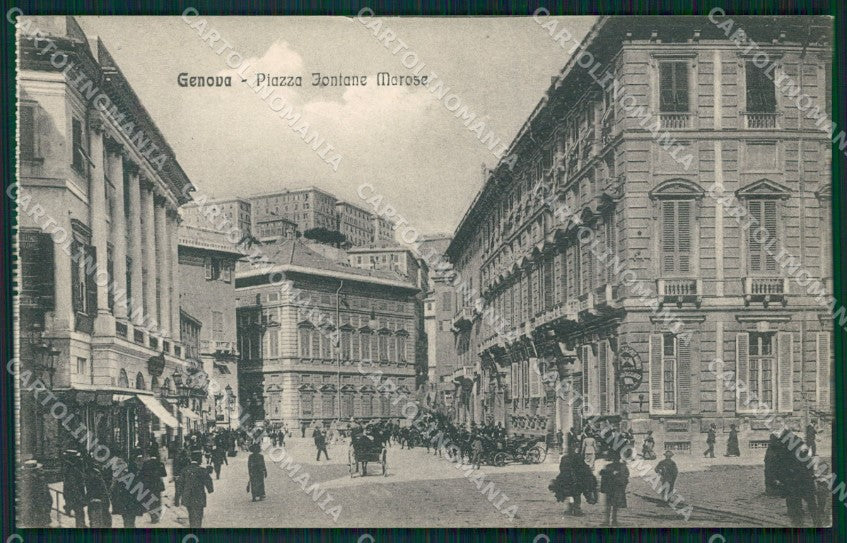 Genova città Piazza Fontane Marose cartolina MT3315 – fronte