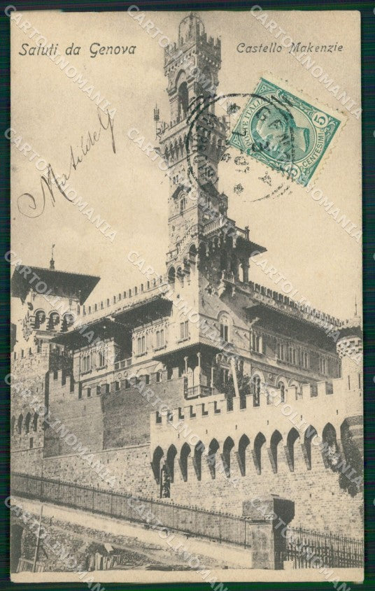 Genova città Castello Makenzie cartolina MT3317 – fronte