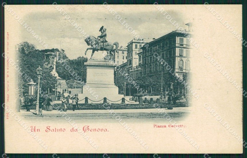 Genova città Piazza Corvetto cartolina MT3319 – fronte