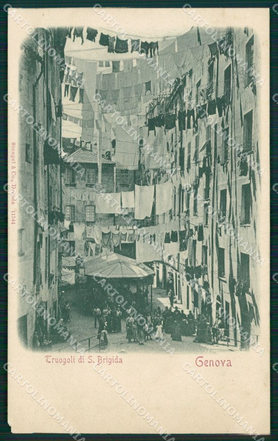 Genova città Truogoli Santa Brigida ABRASA cartolina MT3324 – fronte