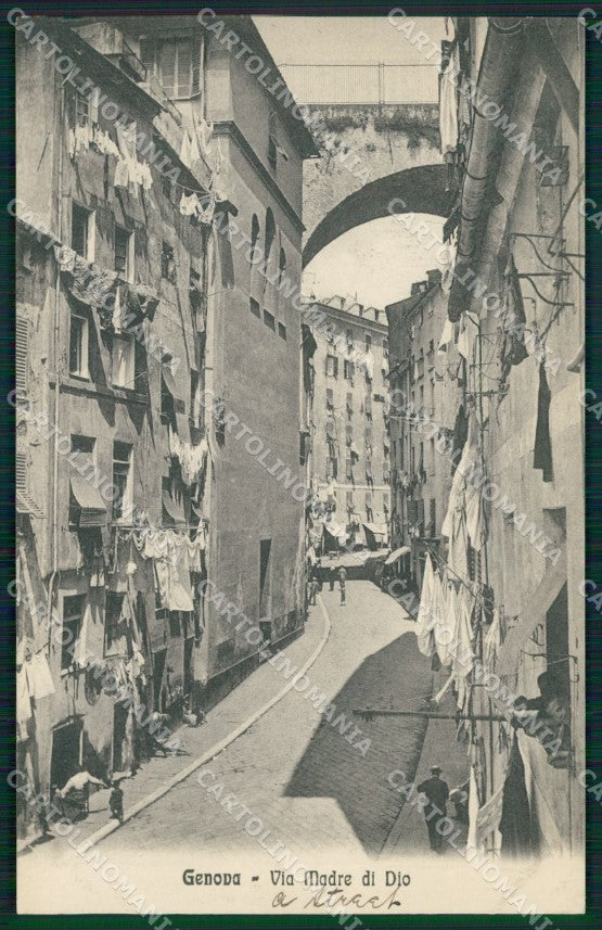 Genova città Via Madre di Dio cartolina MT3329 – fronte