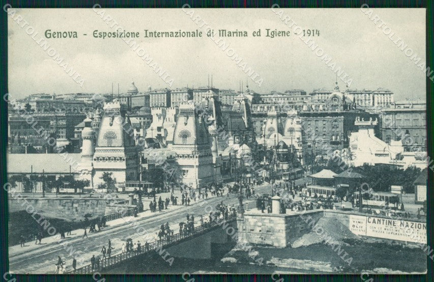 Genova città Esposizione Internazionale Marina ed Igiene 1914 cartolina MT3345 – fronte