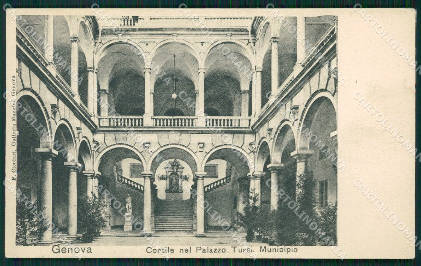 Genova città Palazzo Tursi Municipio cartolina MT3351 – fronte