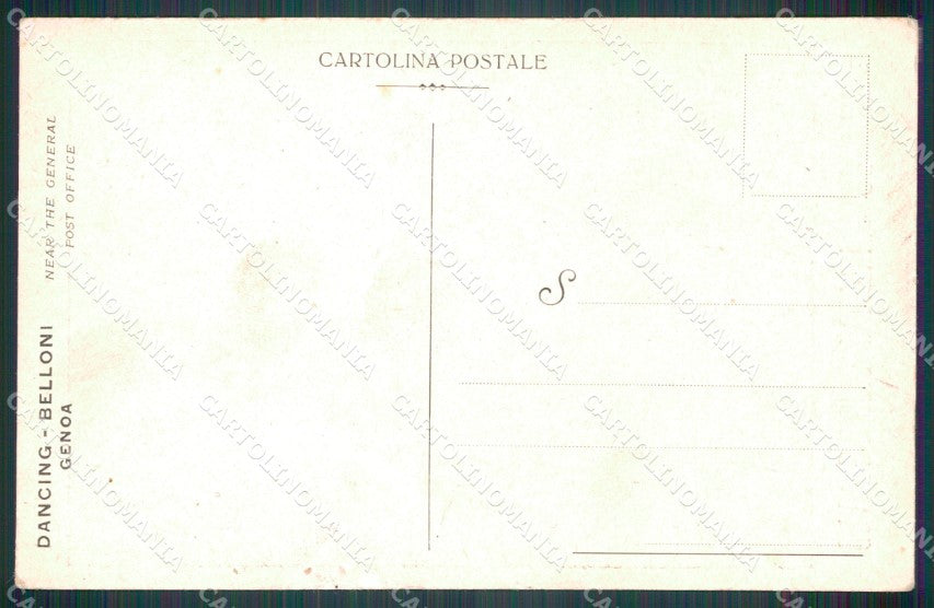 Genova città Grand Dancing Belloni Pubblicitaria cartolina MT3352 – retro