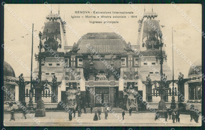 Genova città Esposizione Internazionale Marina ed Igiene 1914 cartolina MT3366 – fronte
