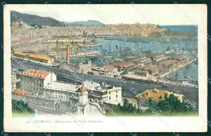 Genova città Panorama da Villa Rosazza cartolina MT3381 – fronte