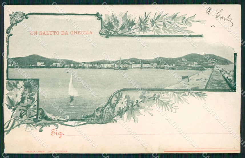 Imperia Oneglia Saluti da cartolina MT3397 – fronte