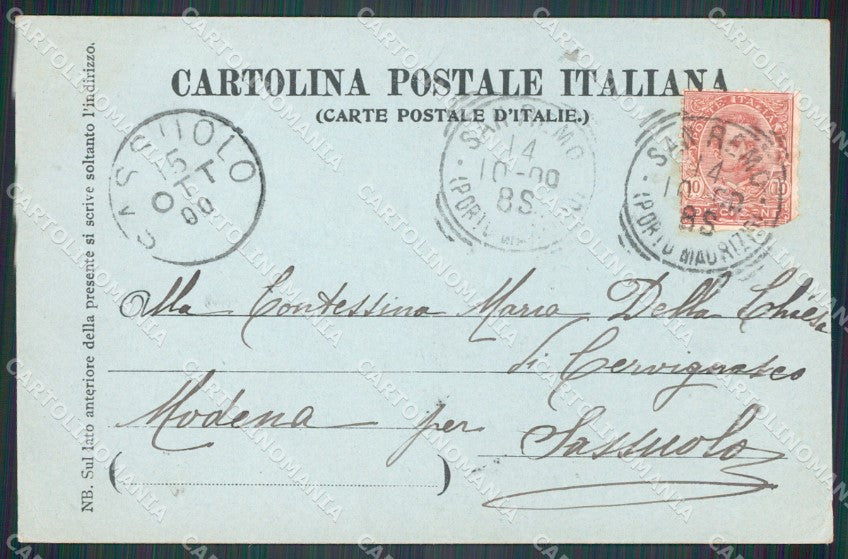 Imperia Sanremo Chiaro di Luna PIEGHINA cartolina MT3422 – retro
