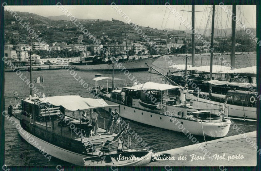 Imperia Sanremo Porto Barche Foto cartolina MT3431 – fronte