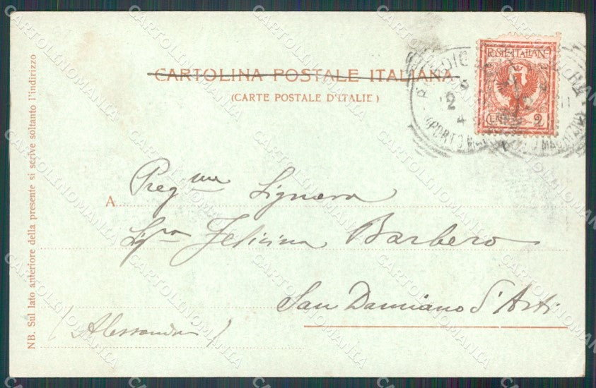 Imperia Sanremo Giardino Umberto Chiaro di Luna cartolina MT3459 – retro