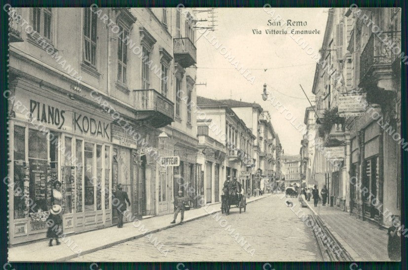 Imperia Sanremo Via Vittorio Emanuele Kodak Negozio cartolina MT3466 – fronte