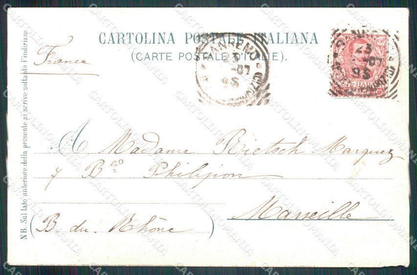 Imperia Sanremo Via della Prudenza Asino cartolina MT3484 – retro