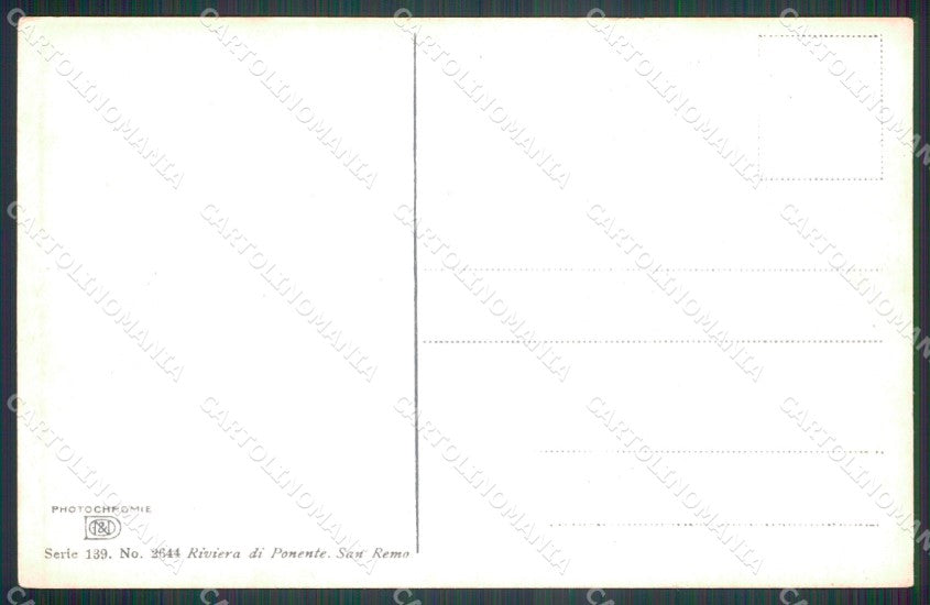 Imperia Sanremo cartolina MT3492 – retro