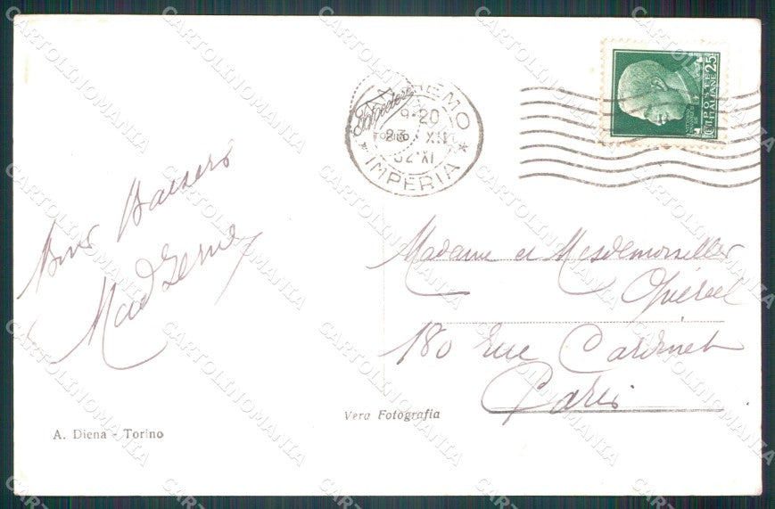 Imperia Sanremo FORI Foto cartolina MT3506 – retro