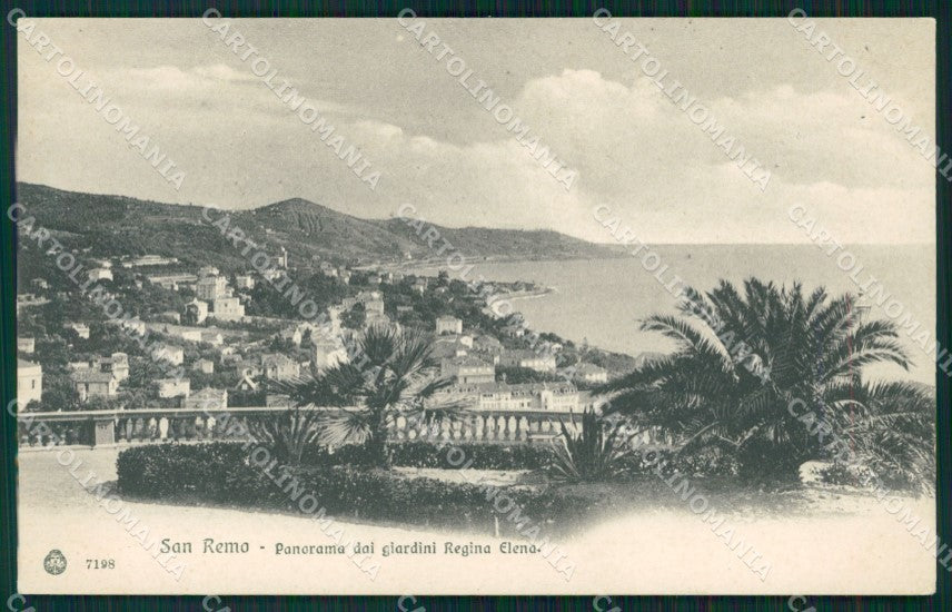 Imperia Sanremo Giardini Regina Elena cartolina MT3507 – fronte