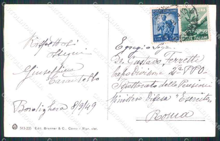 Imperia Bordighera Capo Sant'Ampelio cartolina MT3524 – retro