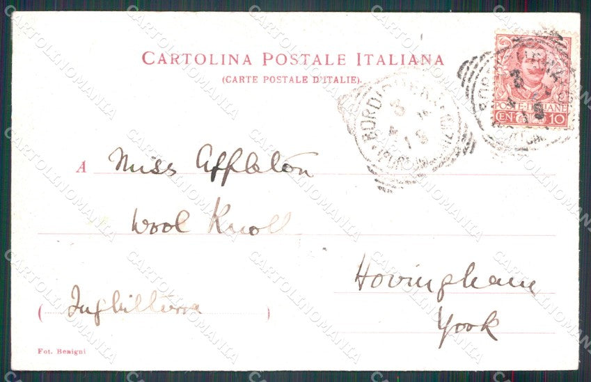 Imperia Bordighera Via Romana cartolina MT3541 – retro