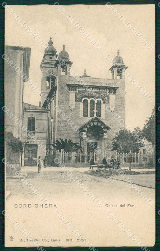 Imperia Bordighera Chiesa dei Frati cartolina MT3542 – fronte